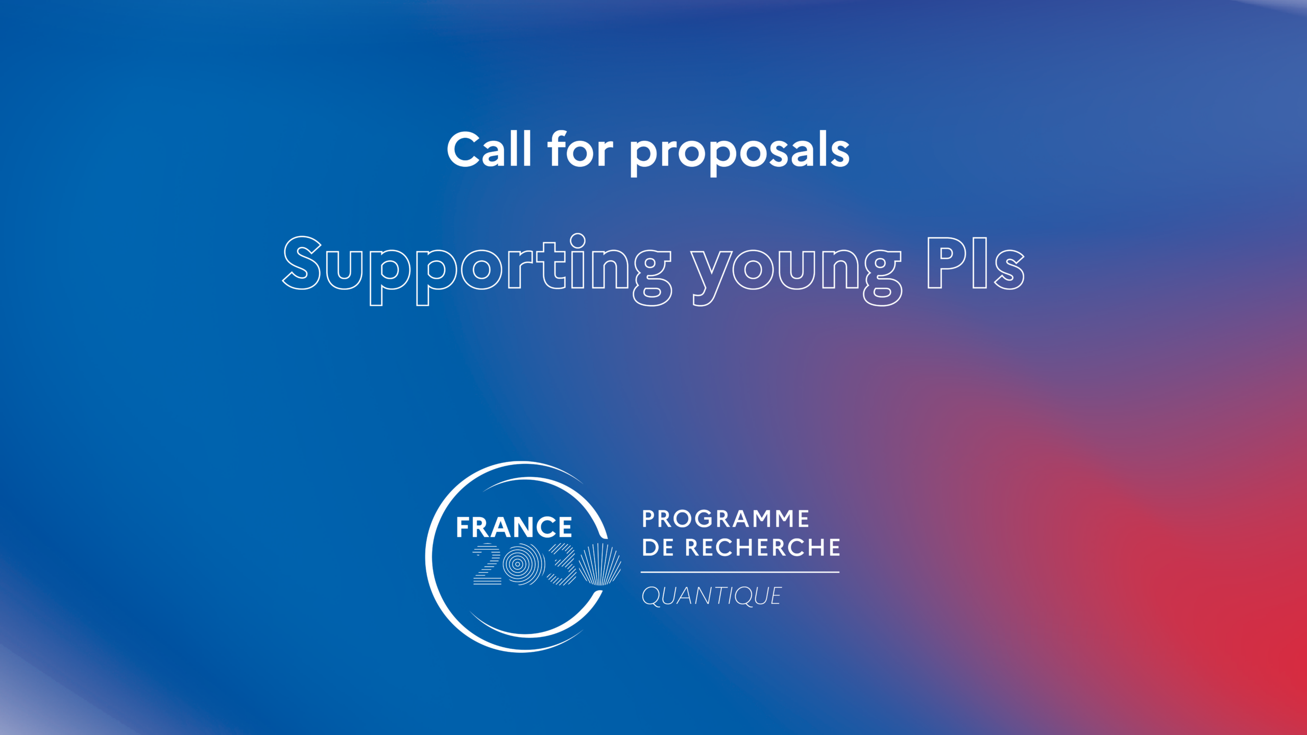  Call for proposals: Supporting young PIs 