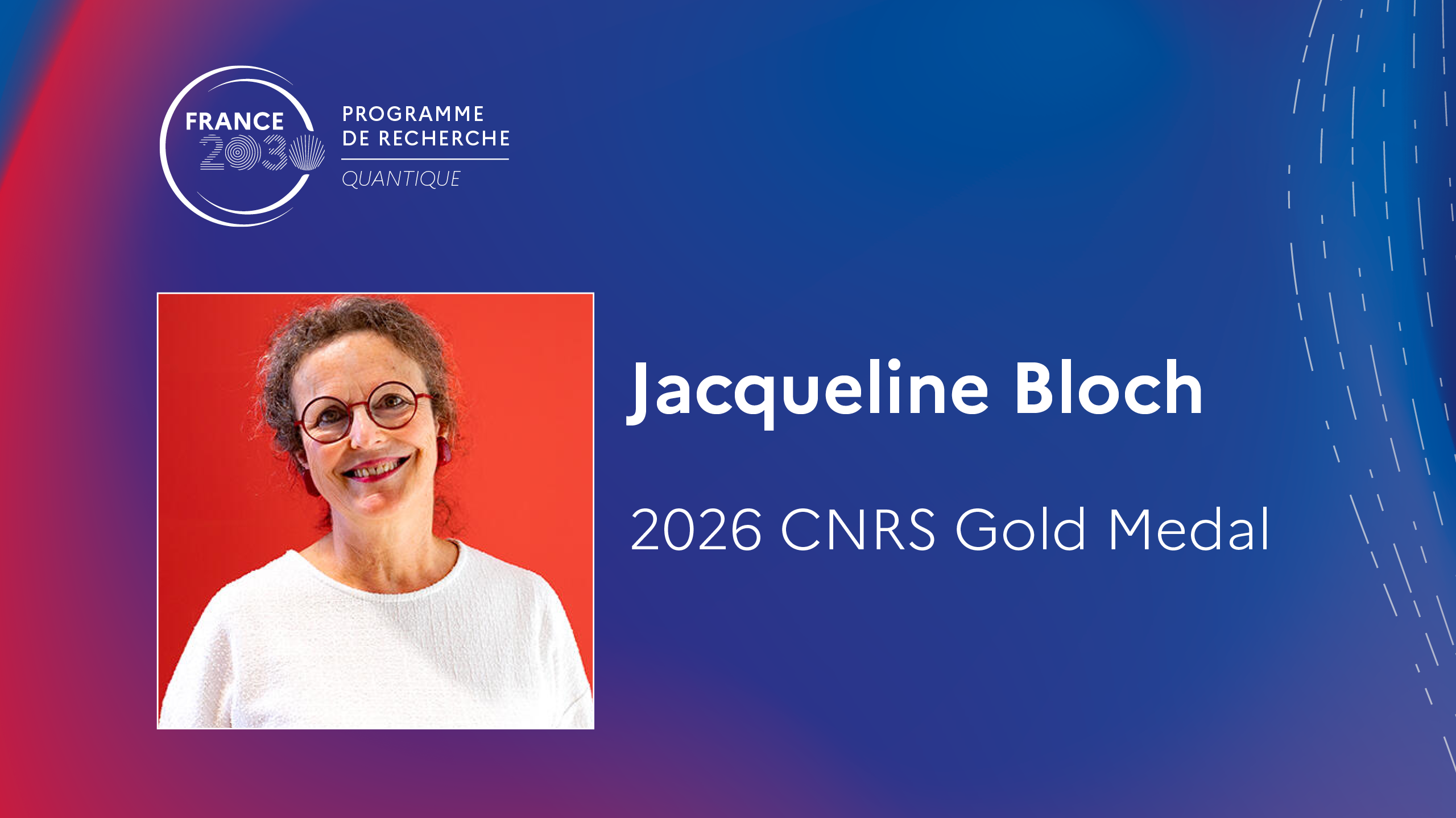  Jacqueline Bloch is the recipient of the 2026 CNRS Gold Medal 